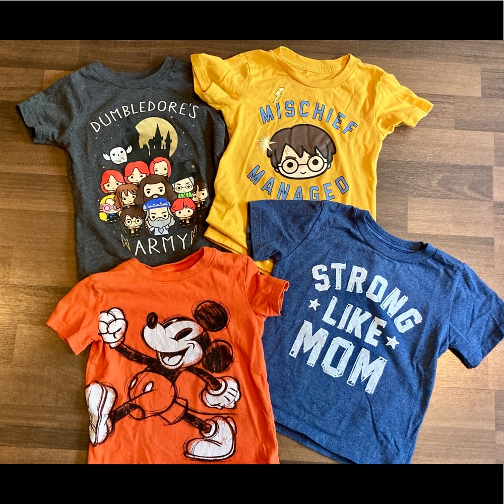 3T | Bundle of Assorted Tees | Harry Potter | Mickey | Strong like Mom
